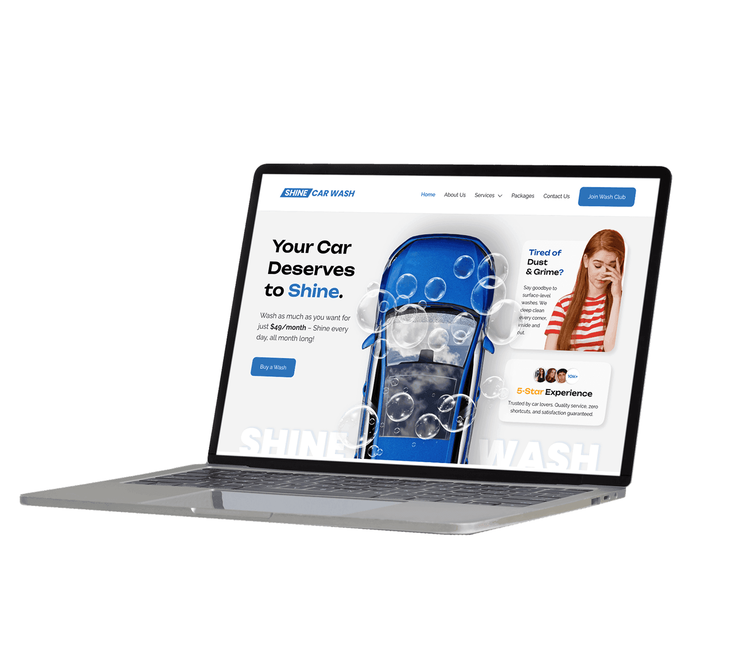 Shine Car Wash — Website Design